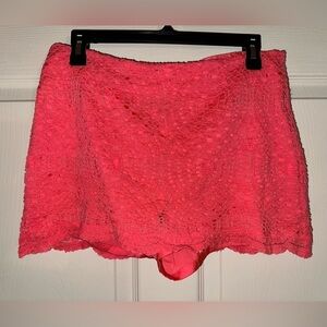 Lilly Pulitzer women’s neon pink lace skort 4 summer girly beach